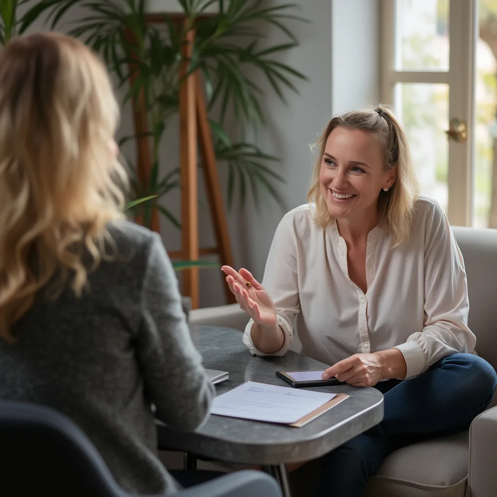 Coach et client travaillant ensemble pour la croissance personnelle